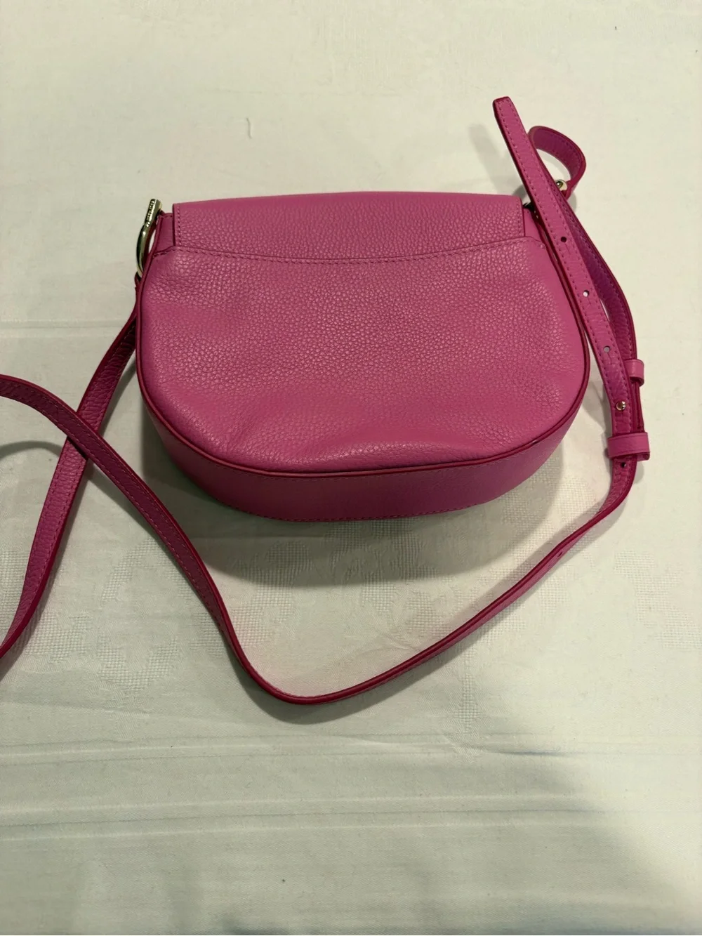 Cole Haan Hot Pink Pebbled Leather Crossbody